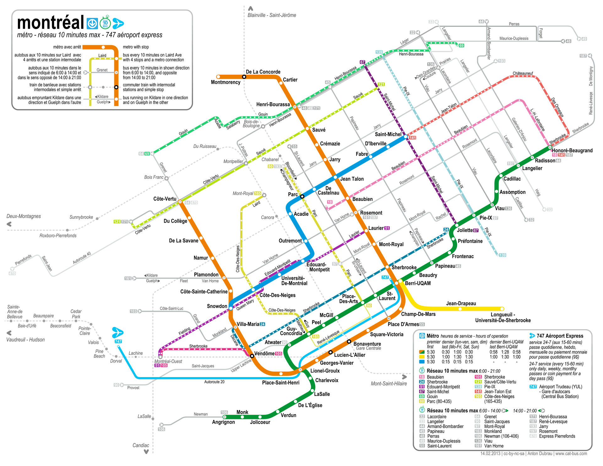 Image of Montreal Transit Map