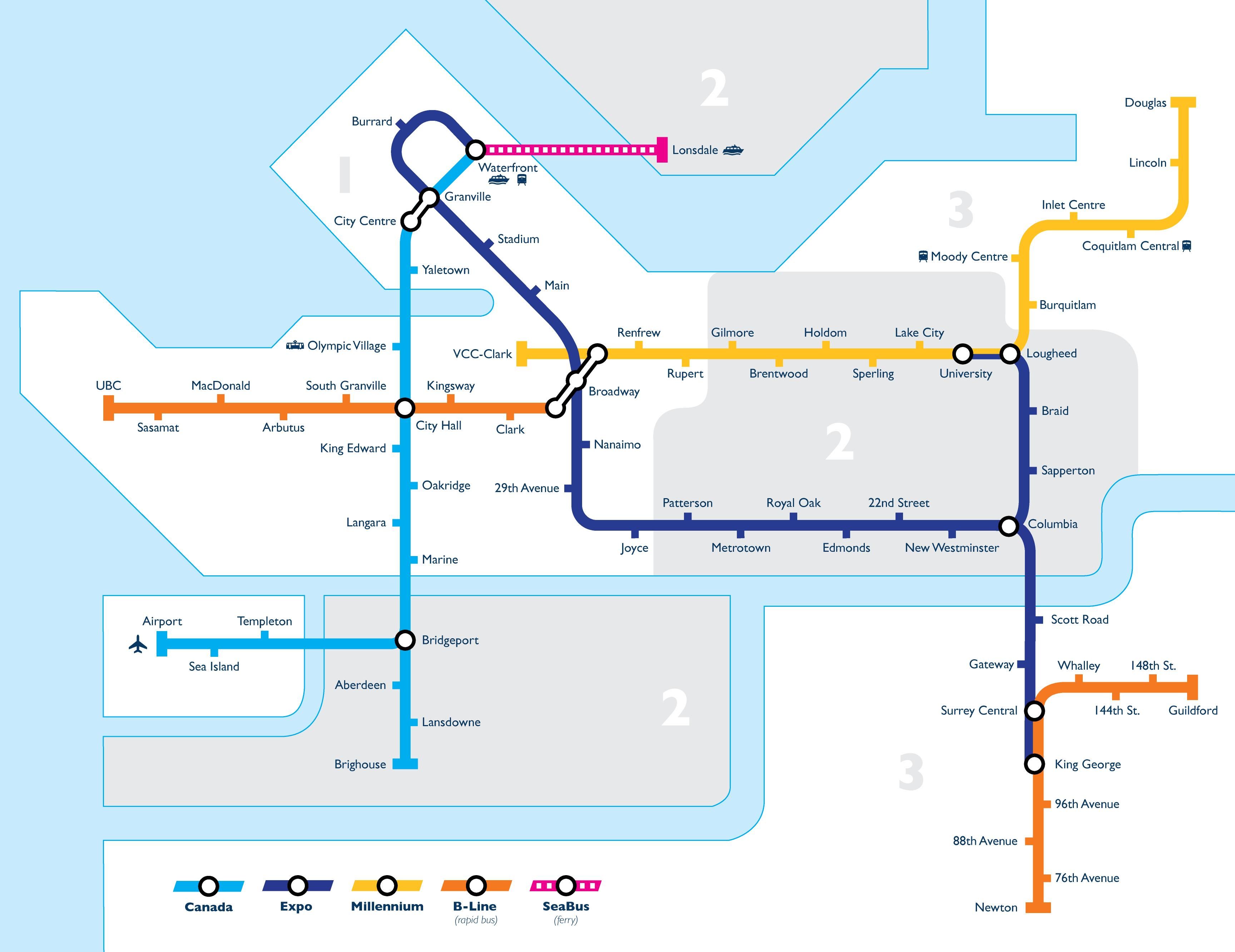 Image of Vancouver Transit Map